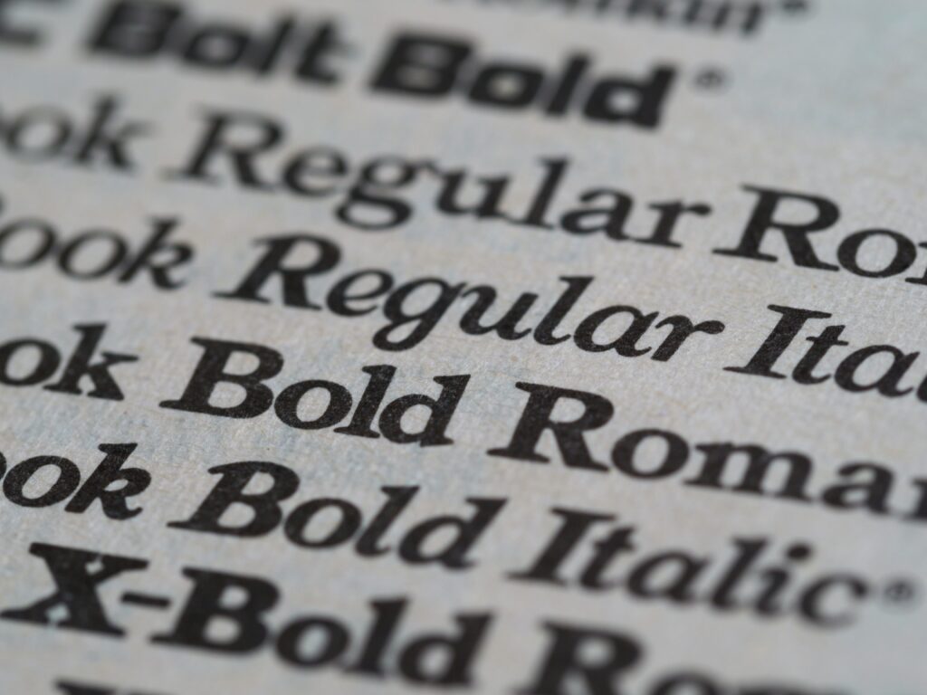 Serif typefaces